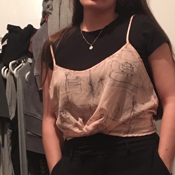 American Apparel Graphic Mesh Cami - Picture 2 of 4